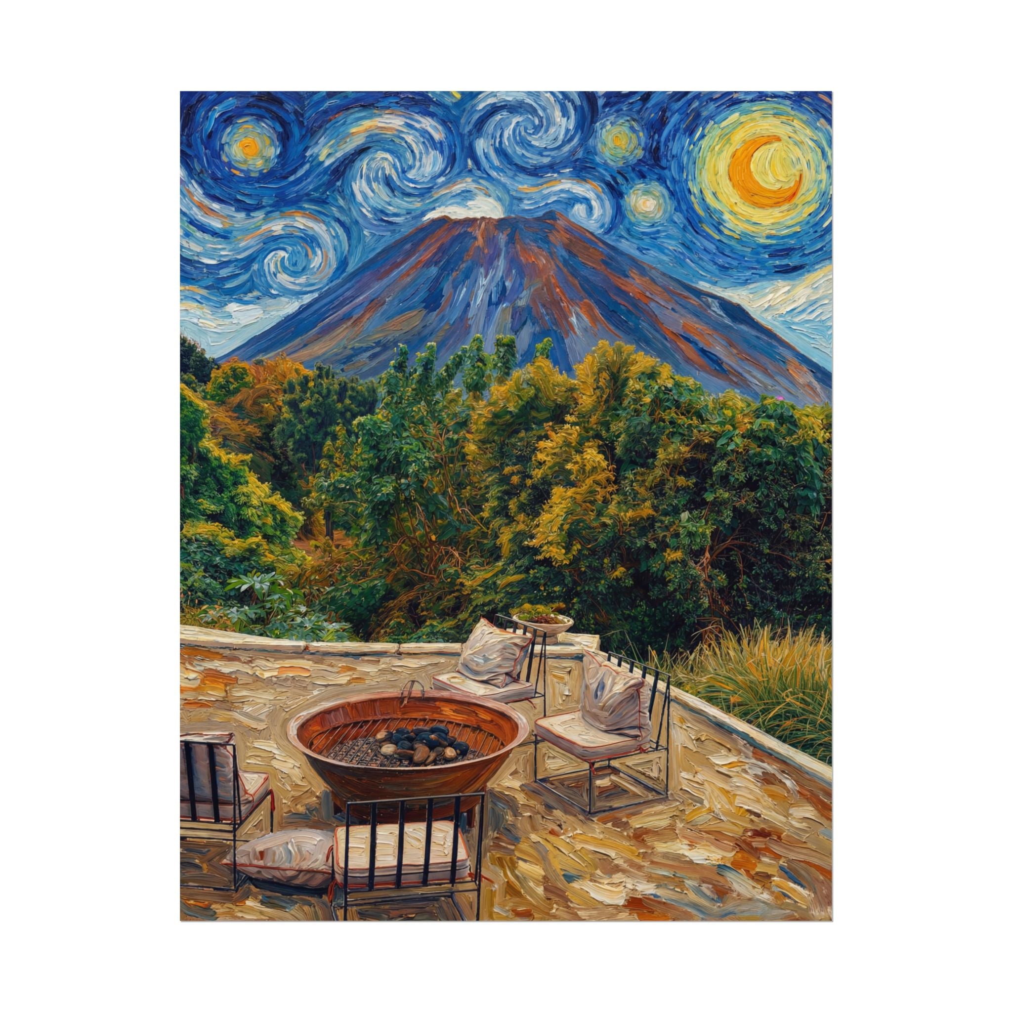 "El Faro del Pacífico" Volcán de Izalco, Terrace View — Print Only