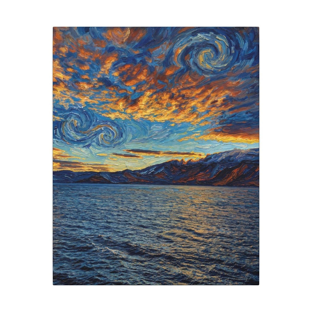 El Lago Que No Se Olvida: El Salvador canvas wall art by Memora—real photo, painterly style, ships USA.