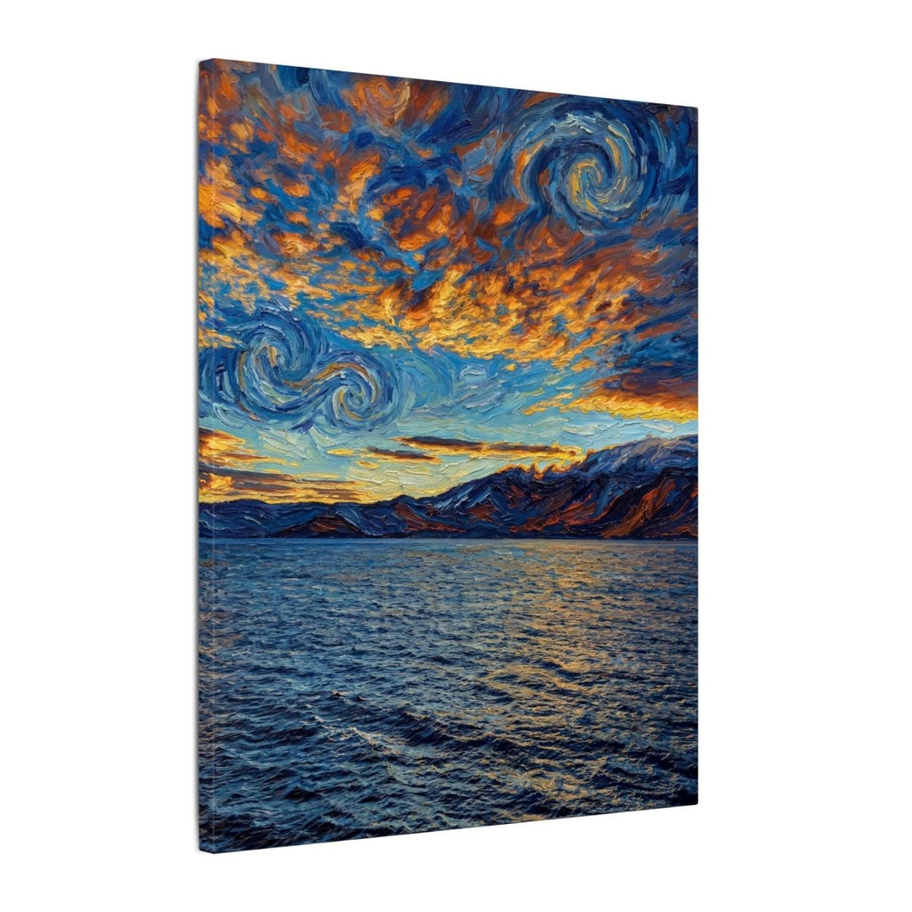 Alternate view: El Lago Que No Se Olvida, Salvadoran landscape wall art, Memora.