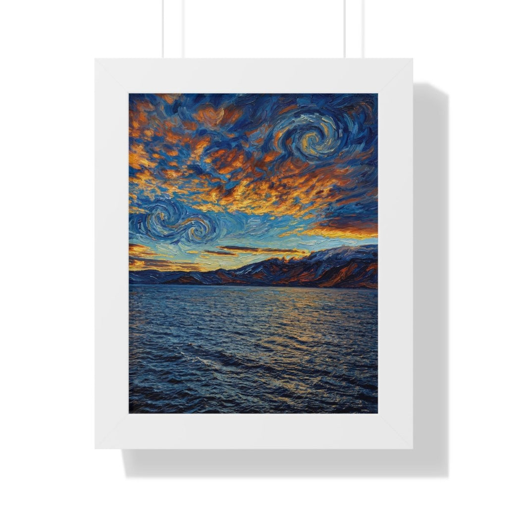 Alternate view: El Lago Que No Se Olvida, Salvadoran landscape wall art, Memora.