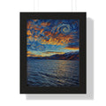 El Lago Que No Se Olvida: El Salvador framed fine art print by Memora—real photo, painterly style, ships USA.