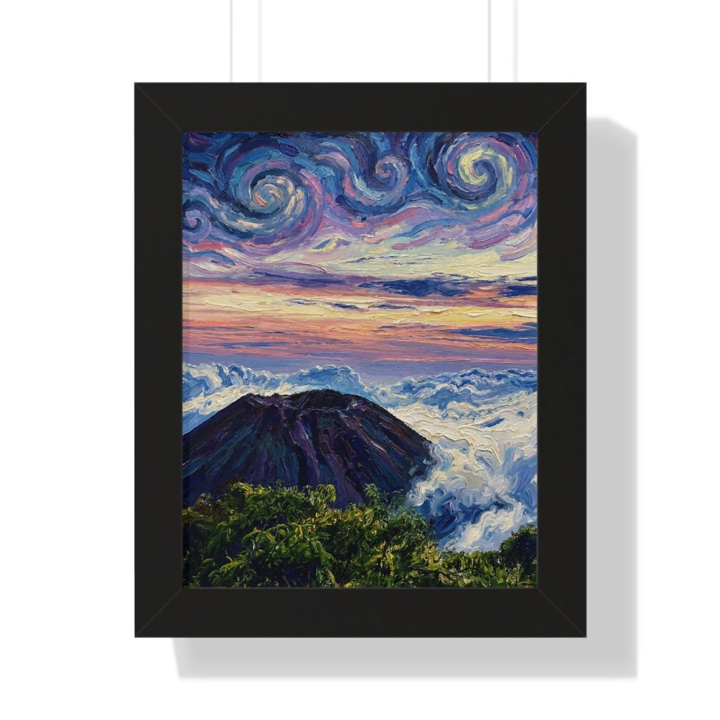 Encima del Mundo: El Salvador framed fine art print by Memora—real photo, painterly style, ships USA.