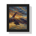 La Caldera en Llamas: El Salvador framed fine art print by Memora—real photo, painterly style, ships USA.