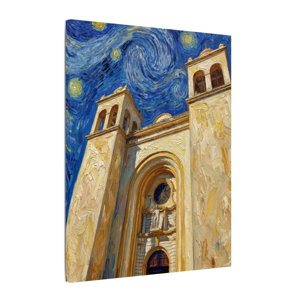 Alternate view: La Catedral Bajo las Estrellas, Salvadoran landscape wall art, Memora.
