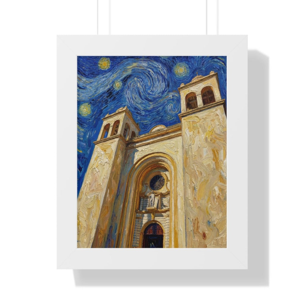 Alternate view: La Catedral Bajo las Estrellas, Salvadoran landscape wall art, Memora.